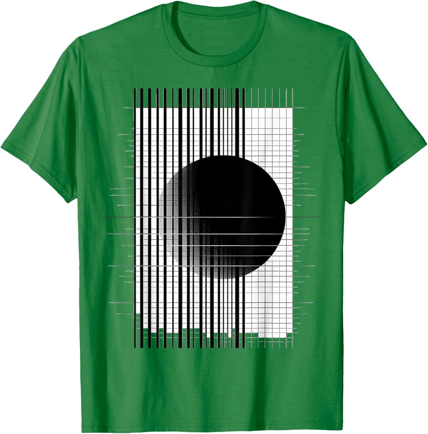 Moon Geometric Art Abstract Illustration Graphic Moon T-Shirt - T-Shirt | Irish Green