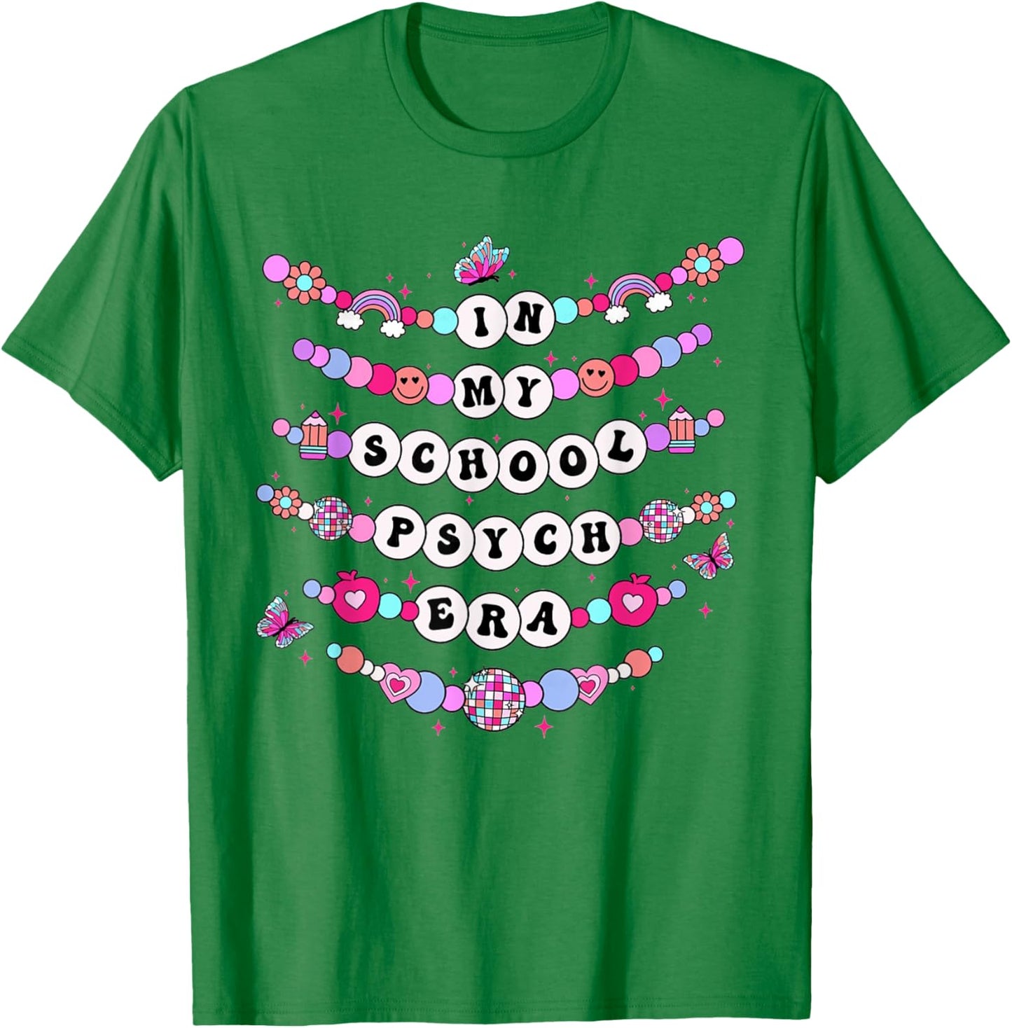 Women In My School Psych Era Retro School Psychologist T-Shirt - T-Shirt | Irish Green