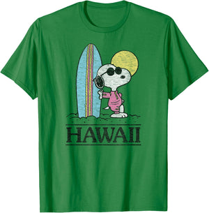 Peanuts - Snoopy Hawaii T-Shirt - T-Shirt | Irish Green