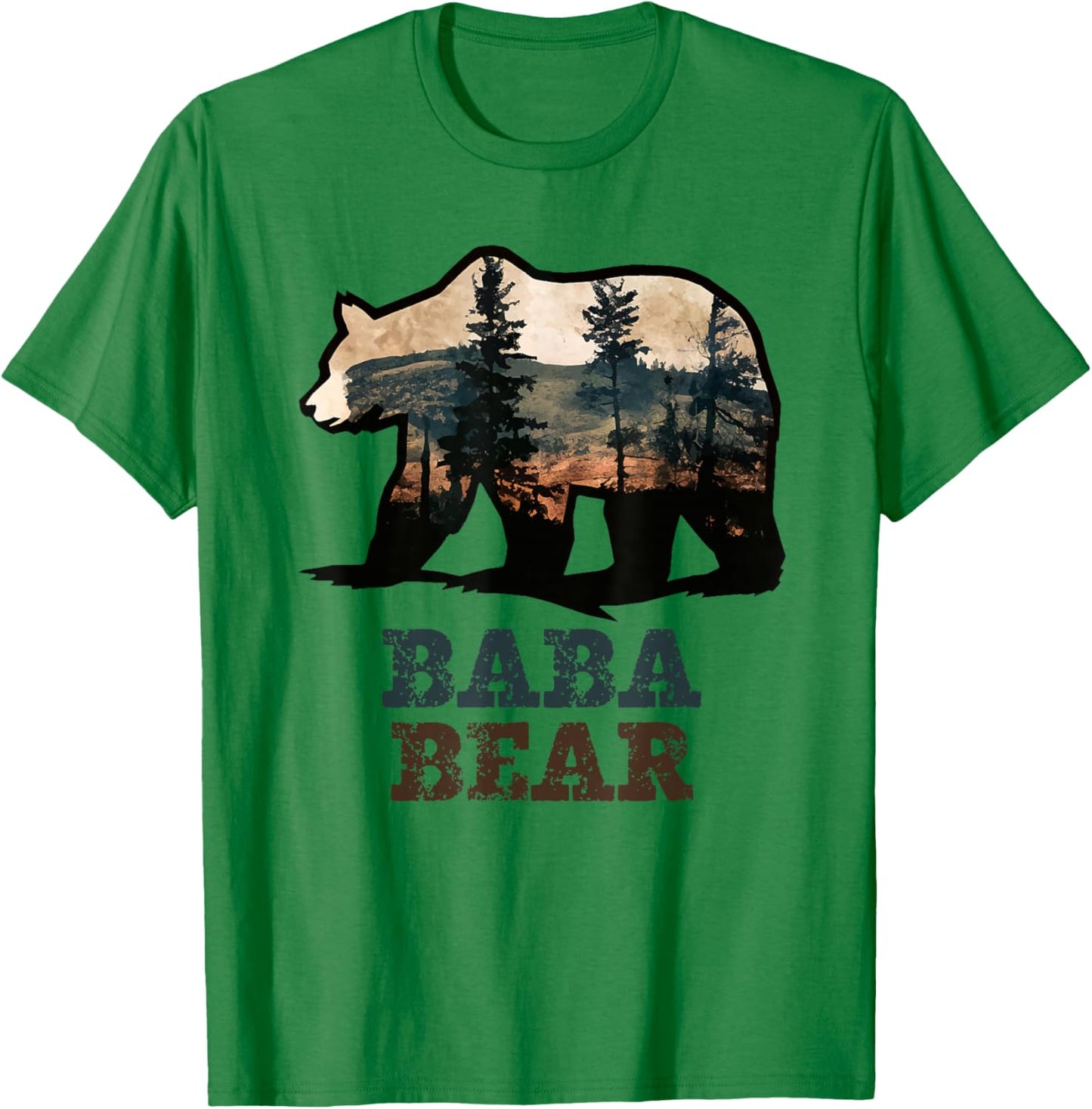 Baba Bear Vintage Retro Funny T-Shirt - T-Shirt | Irish Green