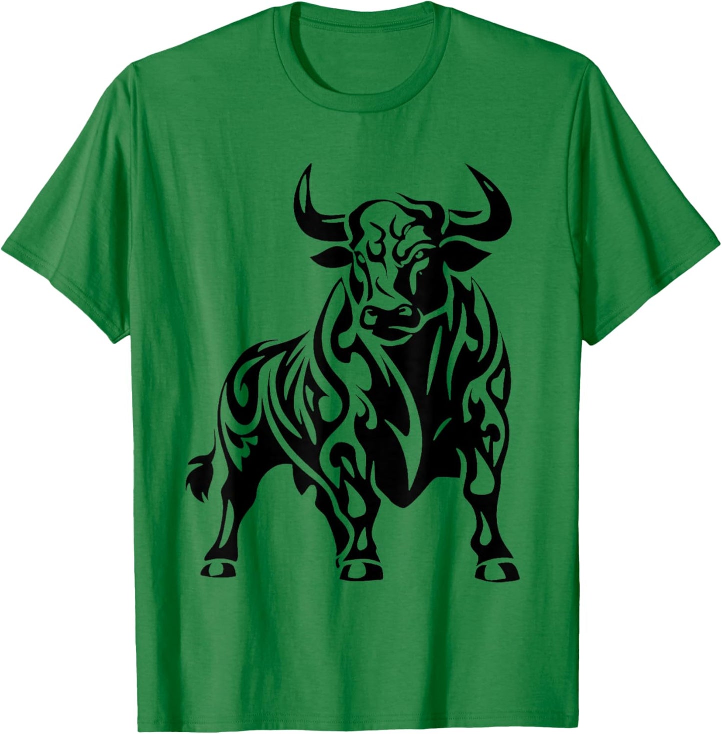 Wild and Powerful Bull - Majestic pattern T-Shirt - T-Shirt | Irish Green