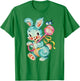 Vintage Easter Cute Bunnny And Bird Spring Retro Vintage T-Shirt - T-Shirt | Irish Green
