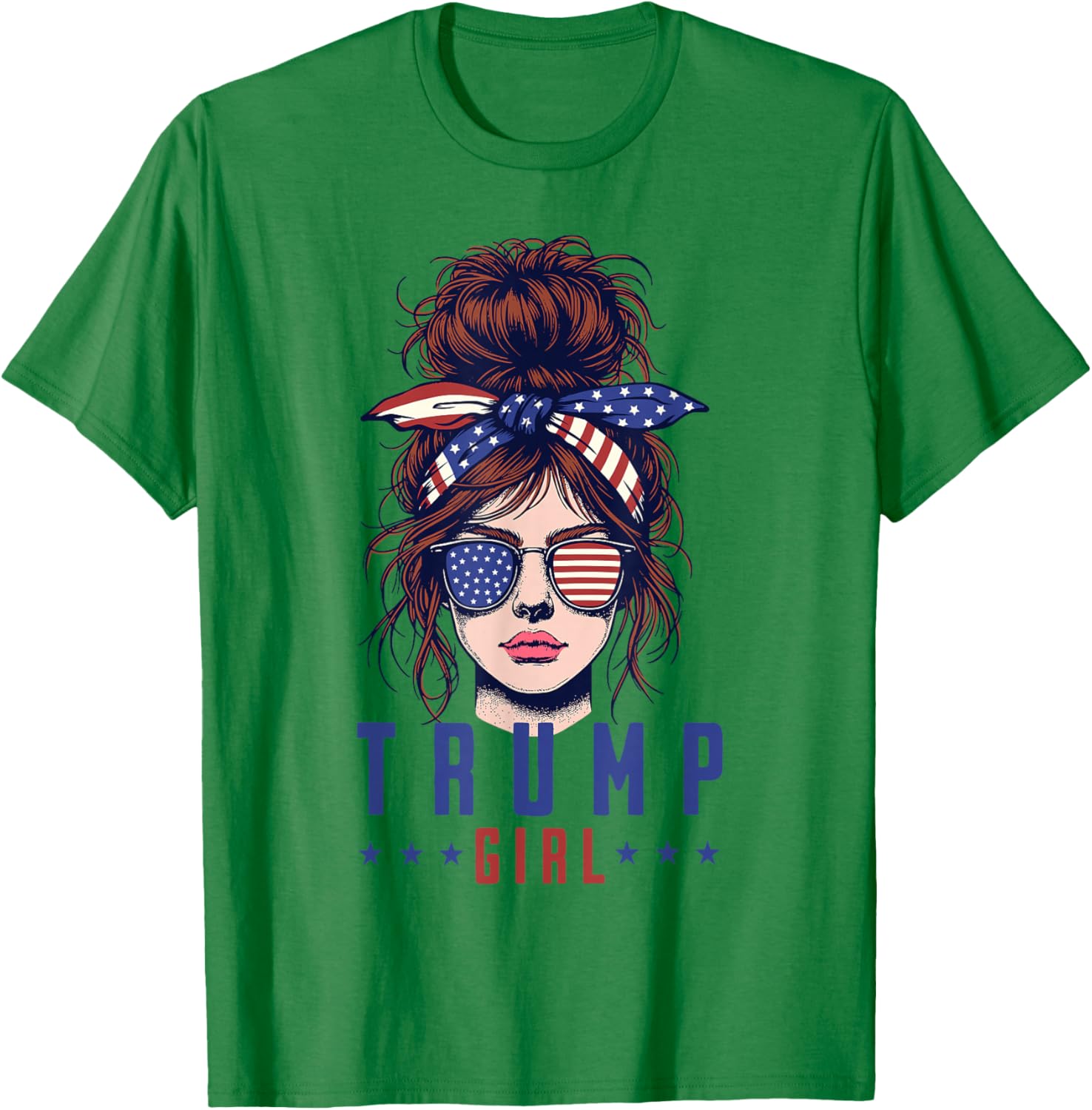 Women Yes I'm A Trump Girl Get Over It Trump 2024 Election T-Shirt - T-Shirt | Irish Green