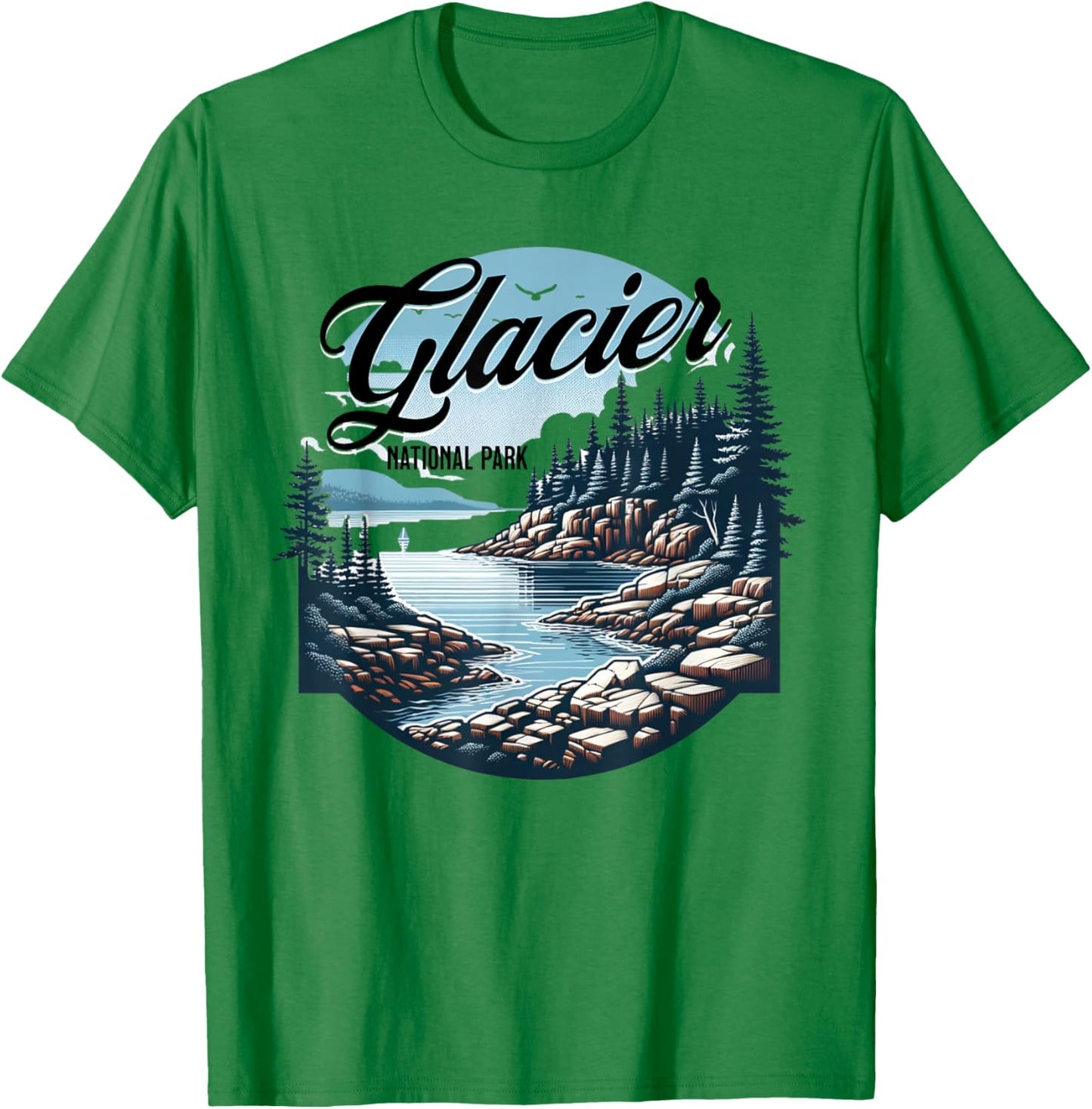 Glacier National Park T-Shirt - T-Shirt | Irish Green