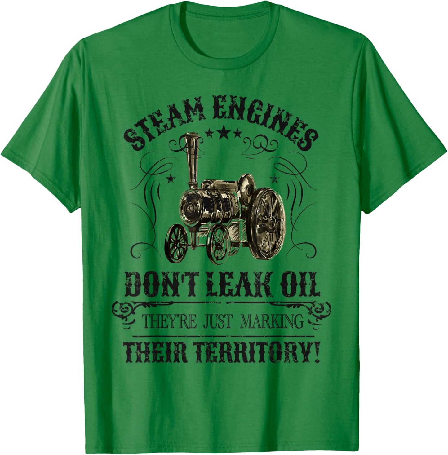 Steam Traction Engine Retirement Idea & Steam Engine T-Shirt - T-Shirt | Irish Green