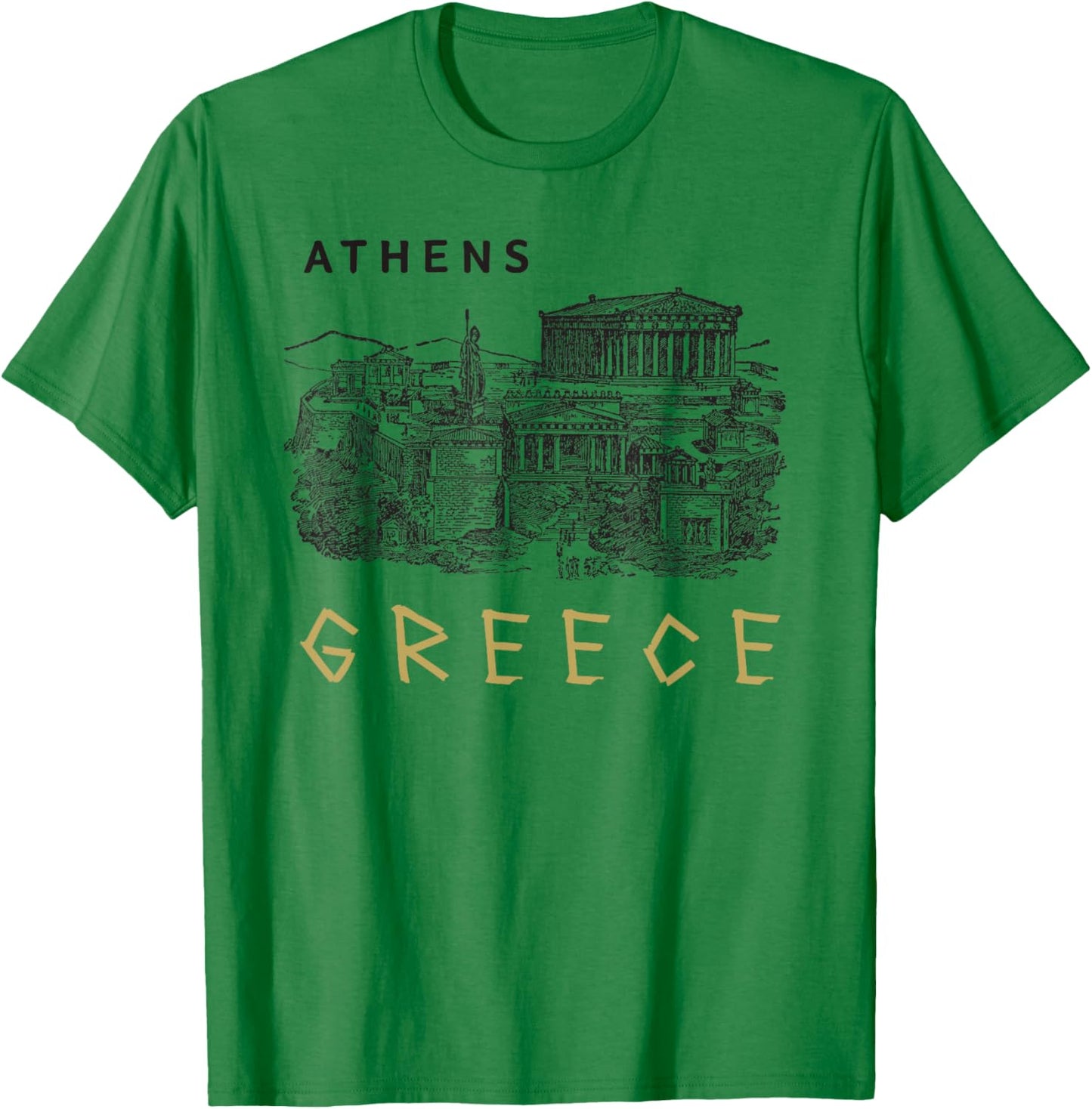 Athens Greece Greek Language enthusiasts vacation to Greece T-Shirt - T-Shirt | Irish Green