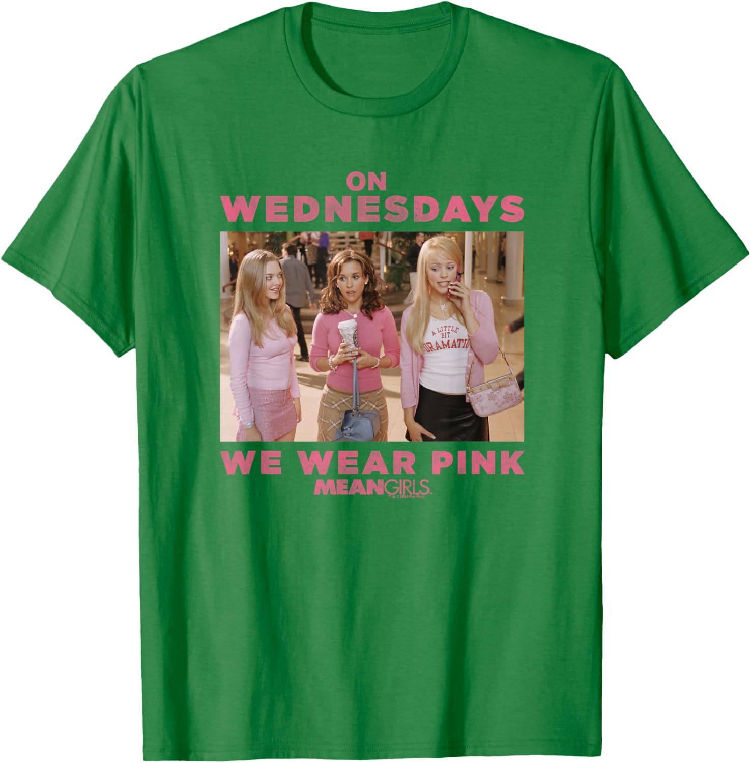 Mean Girls Wednesdays We Wear Pink T-Shirt - T-Shirt | Irish Green