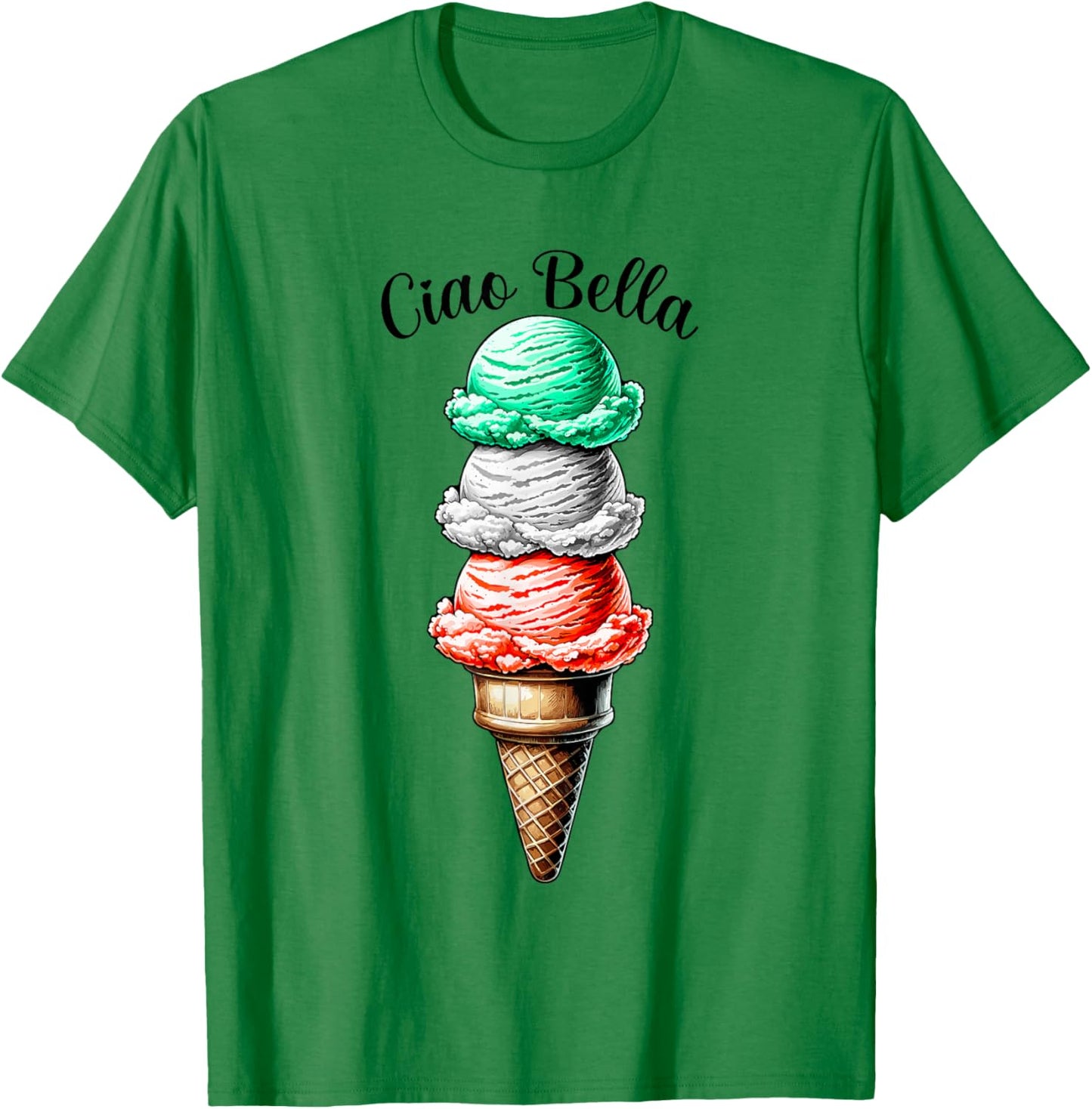 Italian Ice Cream Ciao Bella T-Shirt - T-Shirt | Irish Green