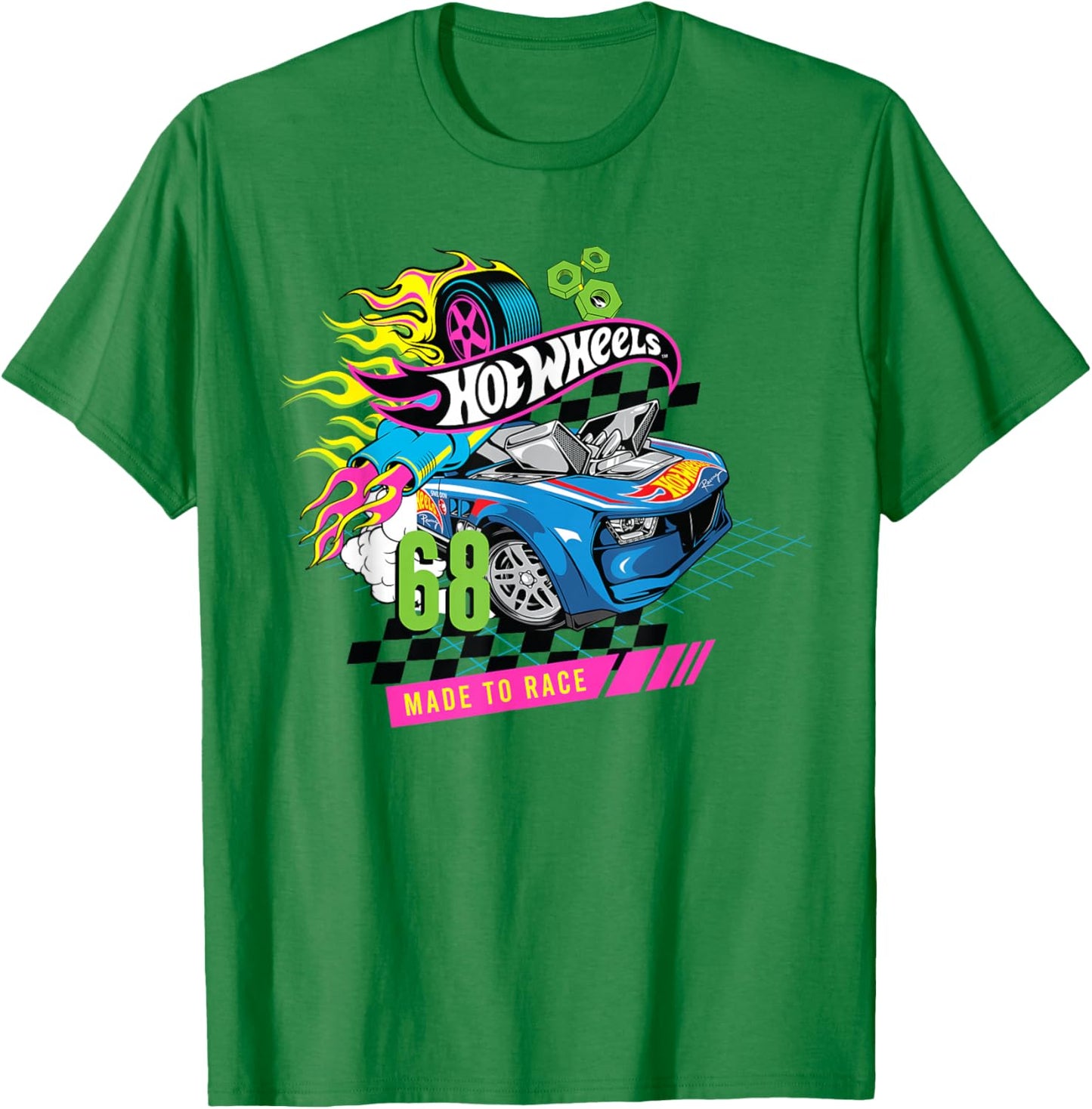 Hot Wheels Hyper Garage Made to Race T-Shirt - T-Shirt | Irish Green