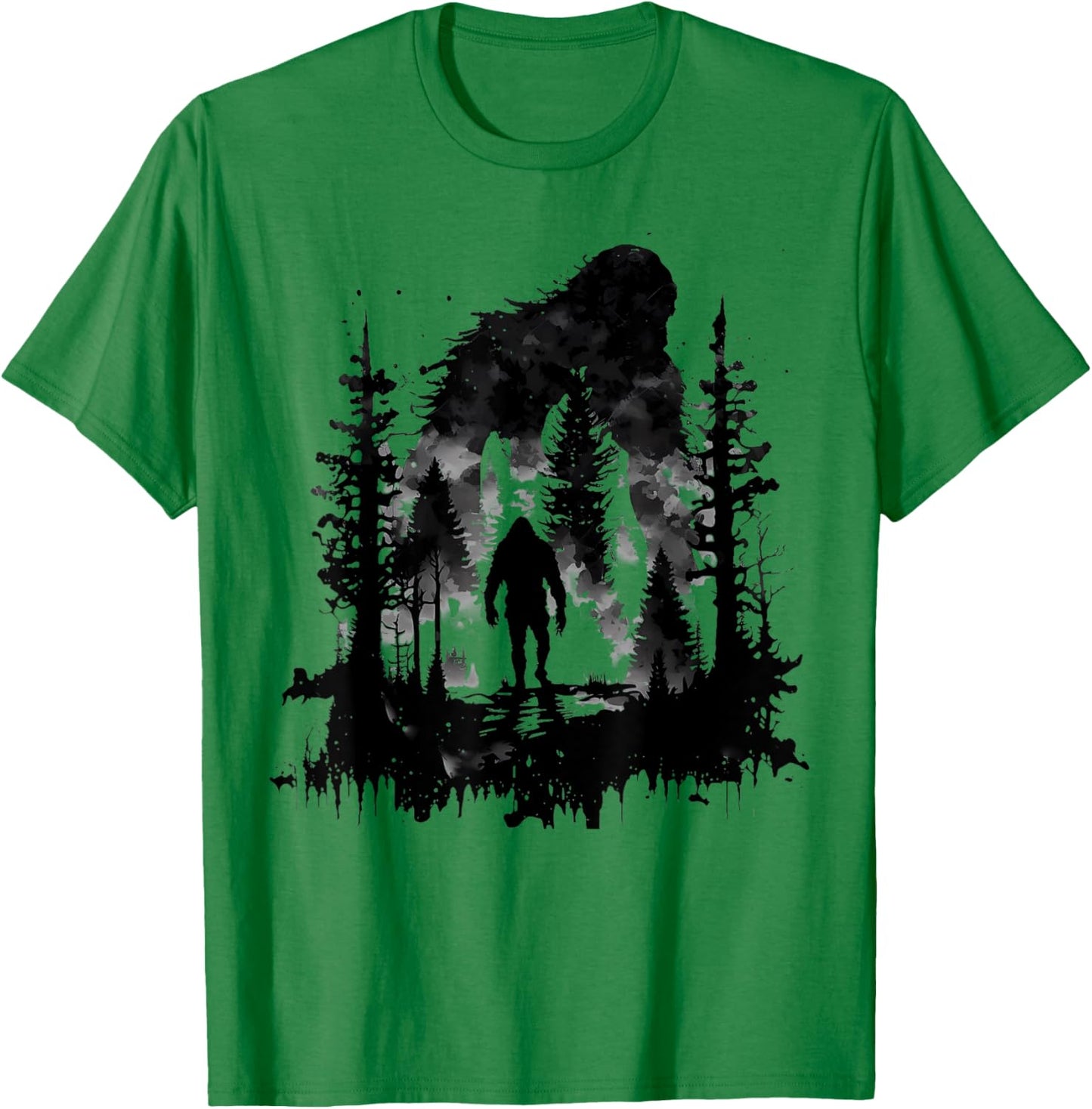 Bigfoot Sasquatch In The Forest Women Kids T-Shirt - T-Shirt | Irish Green
