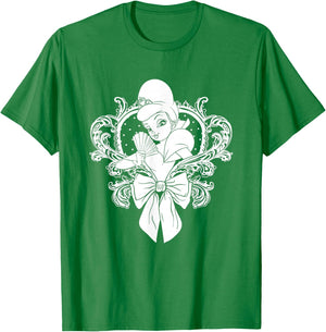 Disney The Princess And The Frog Cute Charlotte Chest Logo T-Shirt - T-Shirt | Irish Green