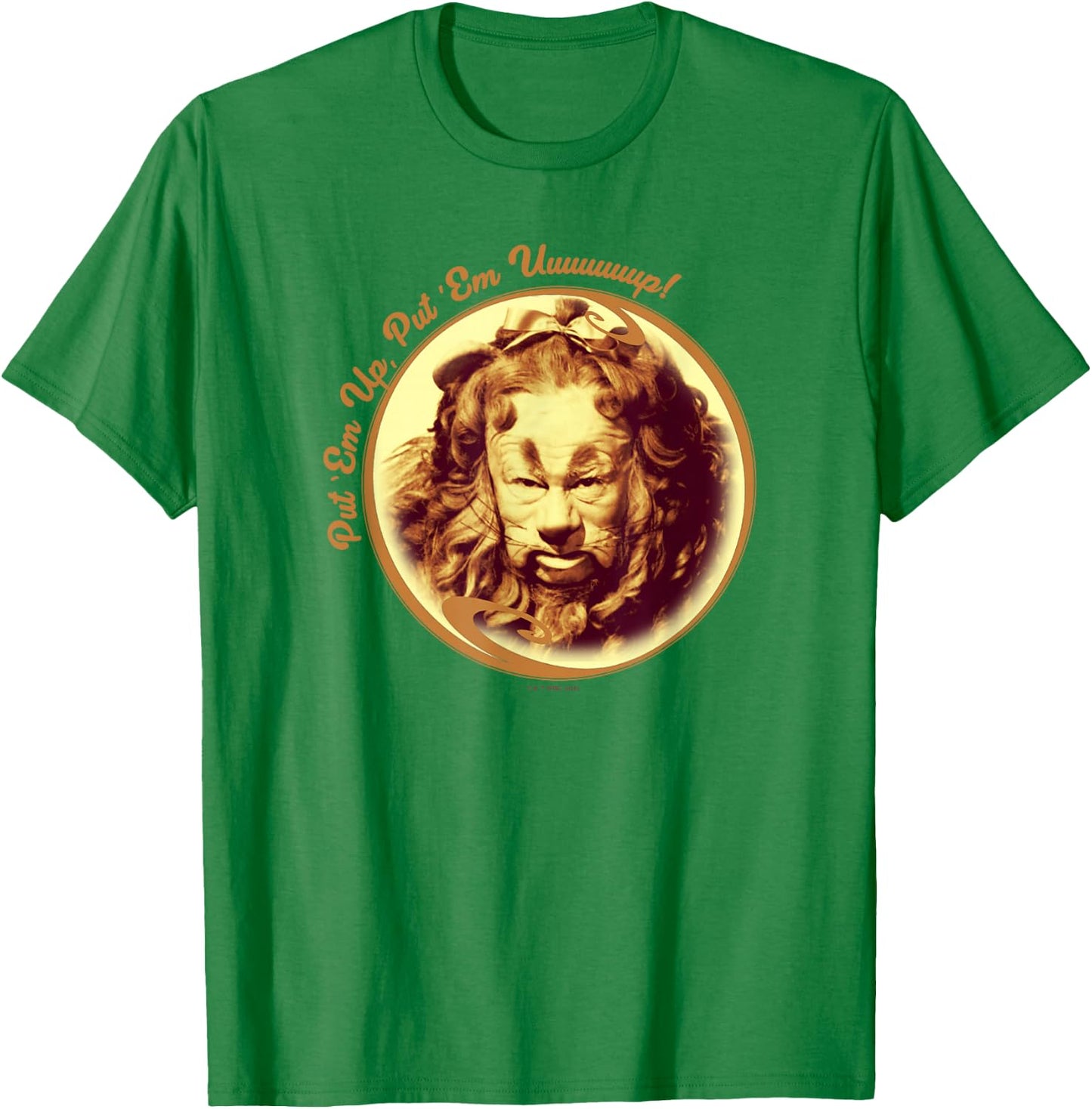 The Wizard of Oz Cowardly Lion Put 'Em Up Portrait T-Shirt - T-Shirt | Irish Green