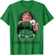 Emergency Department Life Funny Messy Bun RN ER Nurse T-Shirt - T-Shirt | Irish Green