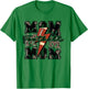 Football Mom Lightning Bolt Leopard Print Game Day Vibes T-Shirt - T-Shirt | Irish Green