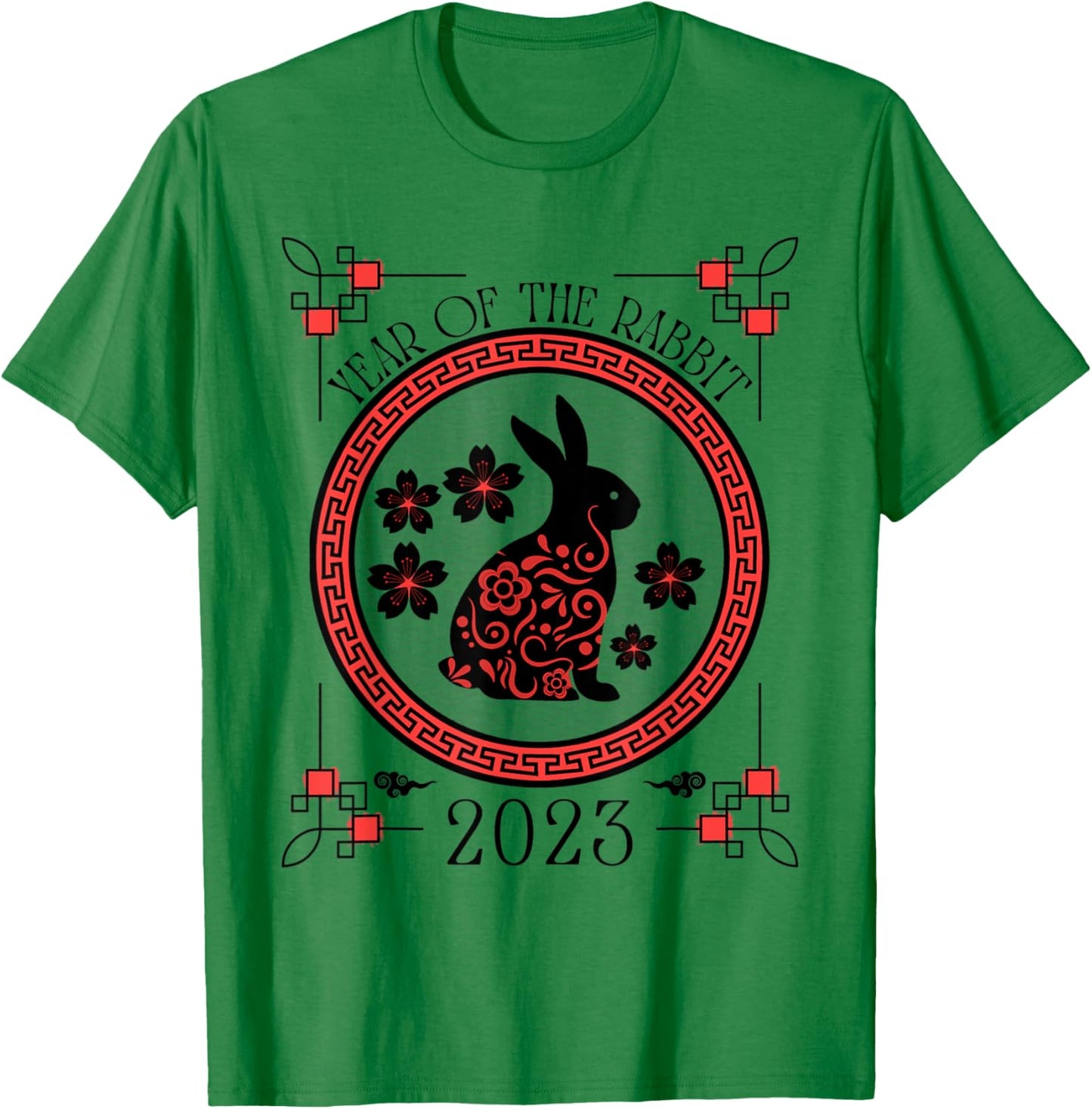 Chinese Happy New Year Of The Rabbit 2023 T-Shirt - T-Shirt | Irish Green