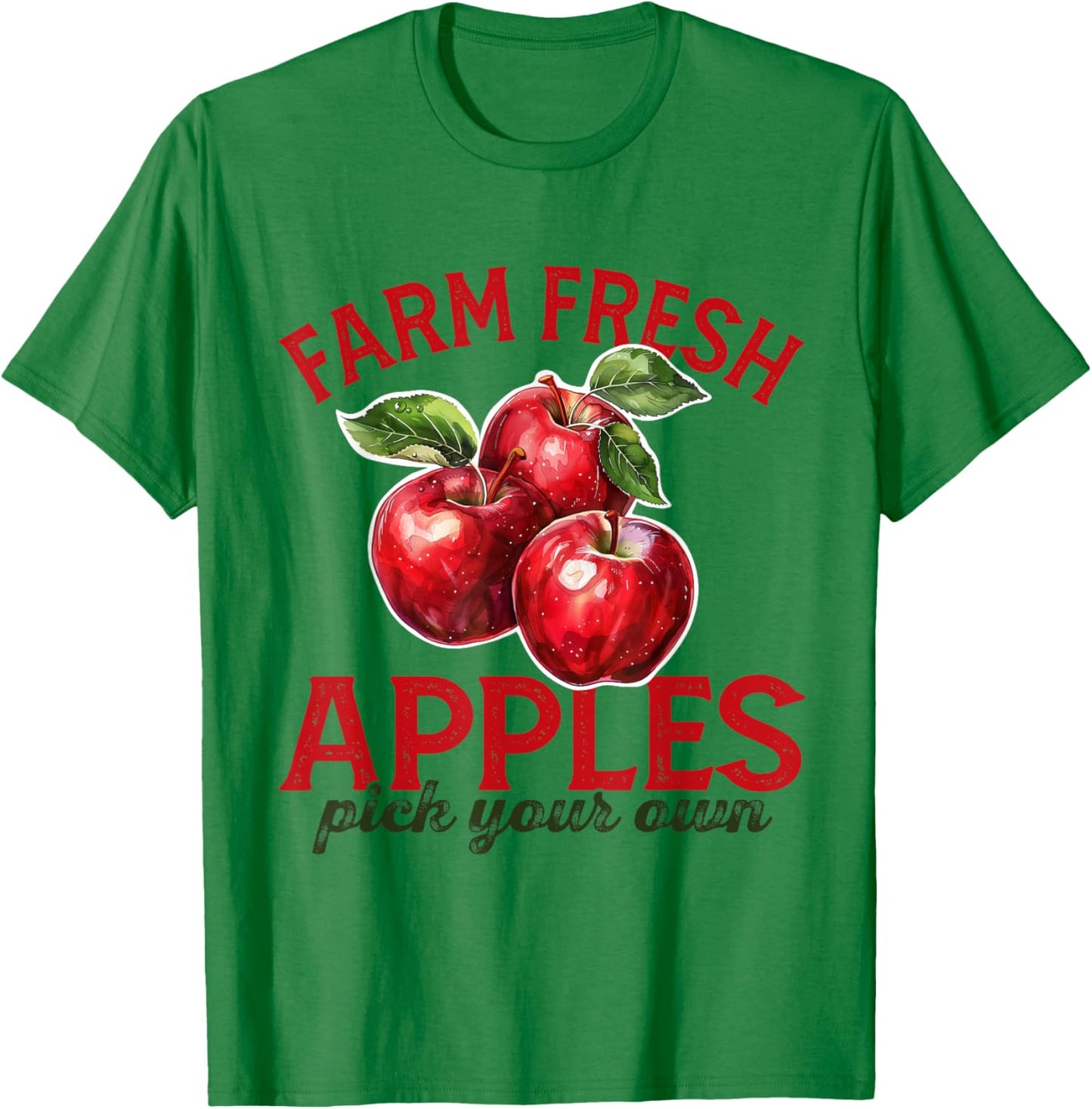 Apple Picking Farm Fresh Apples Farmer Apple Orchard Harvest T-Shirt - T-Shirt | Irish Green
