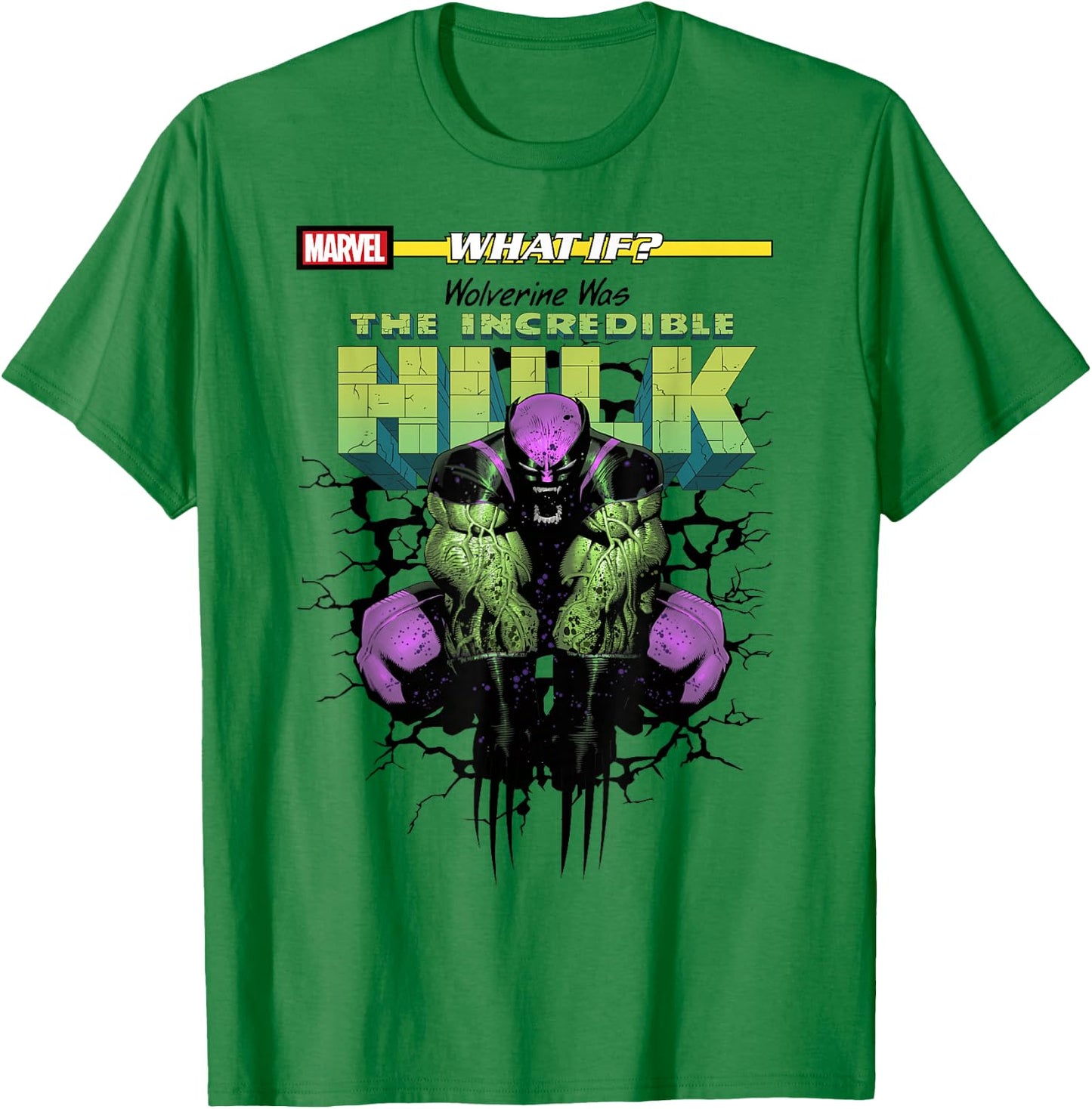 Marvel What If Wolverine Was The Incredible Hulk Comic Cover T-Shirt - T-Shirt | Irish Green
