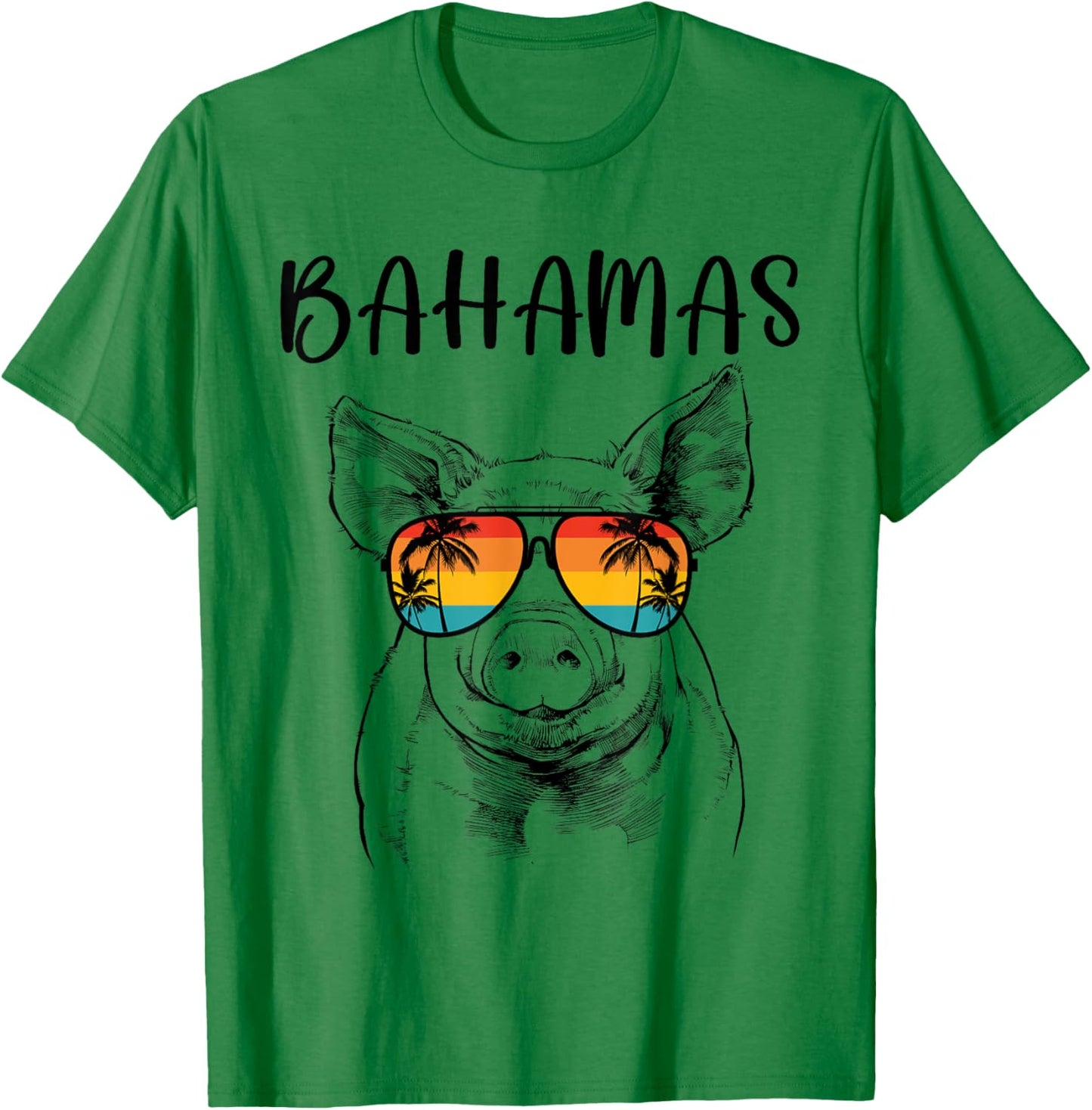Bahamas Pig Bahamas Souvenir Family Vacation Trip T-Shirt - T-Shirt | Irish Green