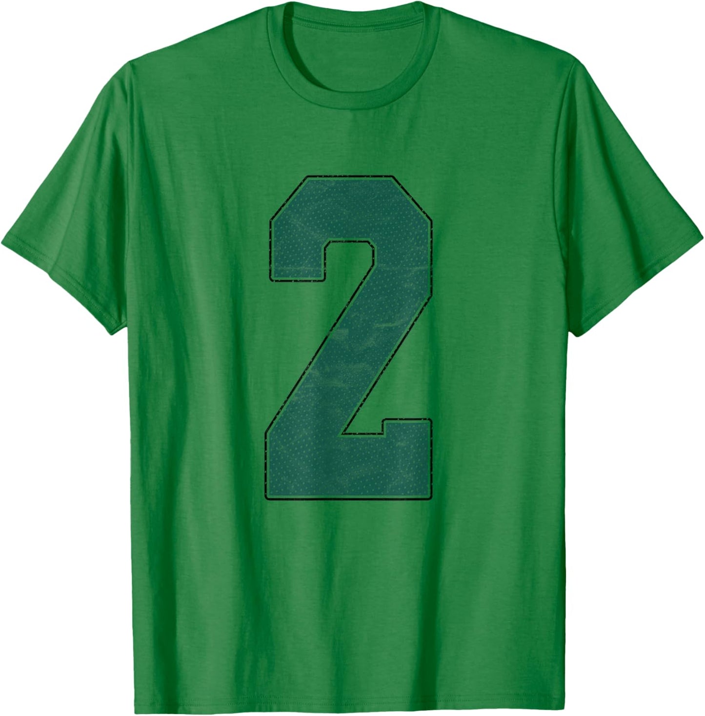 Number 2 Numbered Uniform Sports Team Jersey 2nd Birthday T-Shirt - T-Shirt | Irish Green