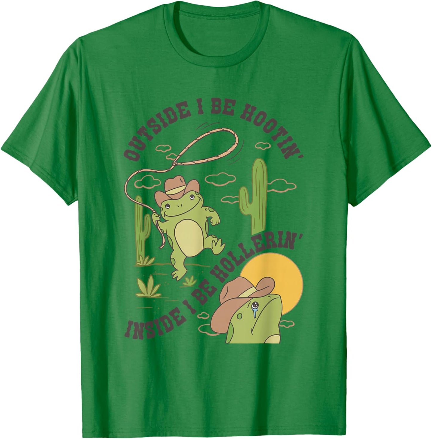 On The Outside I'm Hootin' On The Inside I'm Hollerin' T-Shirt - T-Shirt | Irish Green