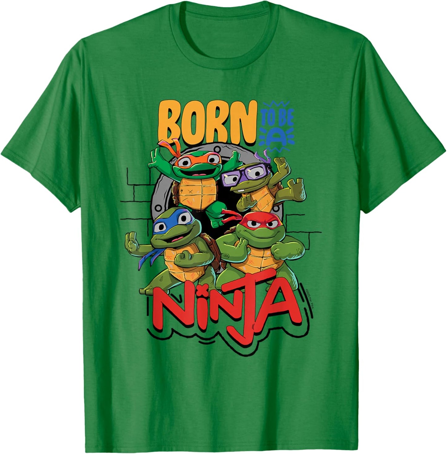 Teenage Mutant Ninja Turtles: Mutant Mayhem Born a Ninja T-Shirt - T-Shirt | Irish Green