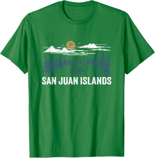 San Juan Islands Washington T-Shirt - T-Shirt | Irish Green