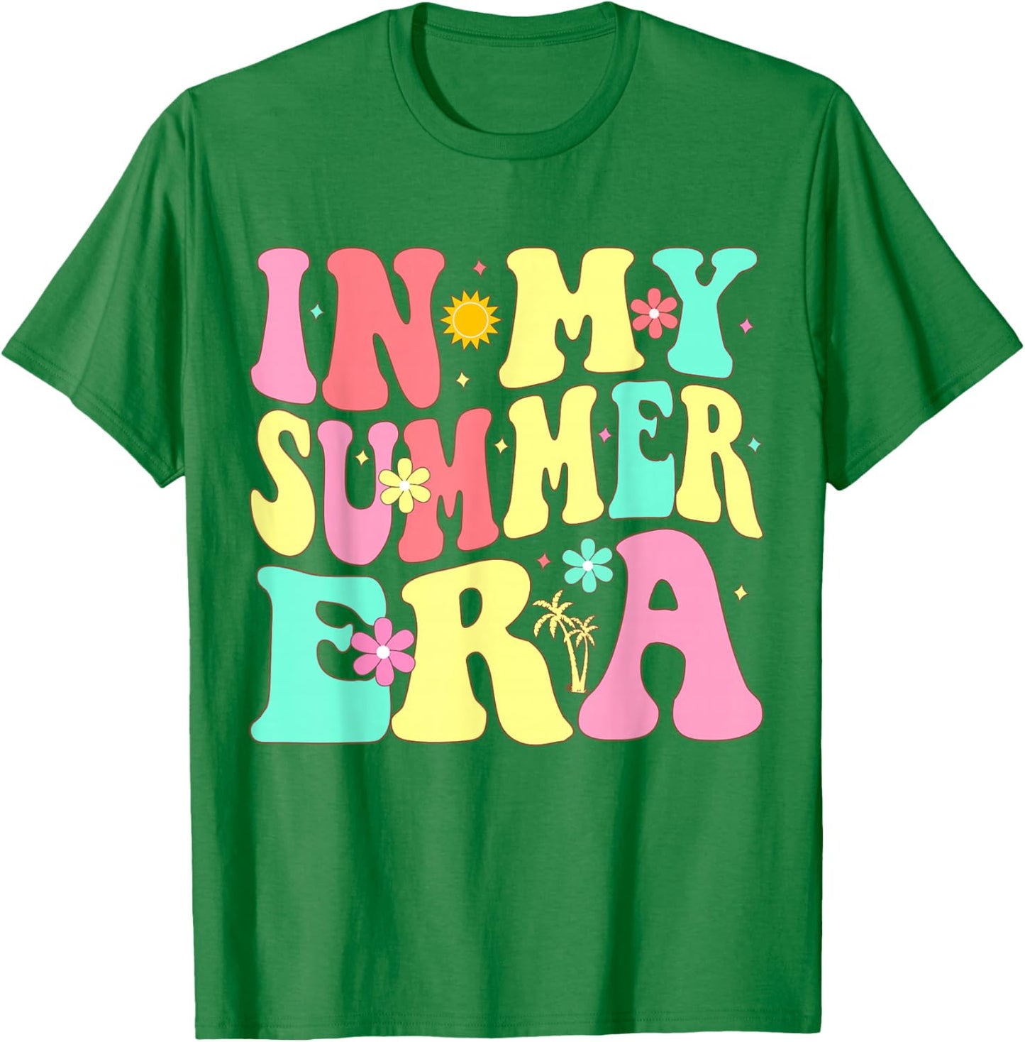 In My Summer Era Groovy Last Day of School Teacher Summer T-Shirt - T-Shirt | Irish Green