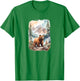 Bear and Fox in Mountain Forrest T-Shirt - T-Shirt | Irish Green