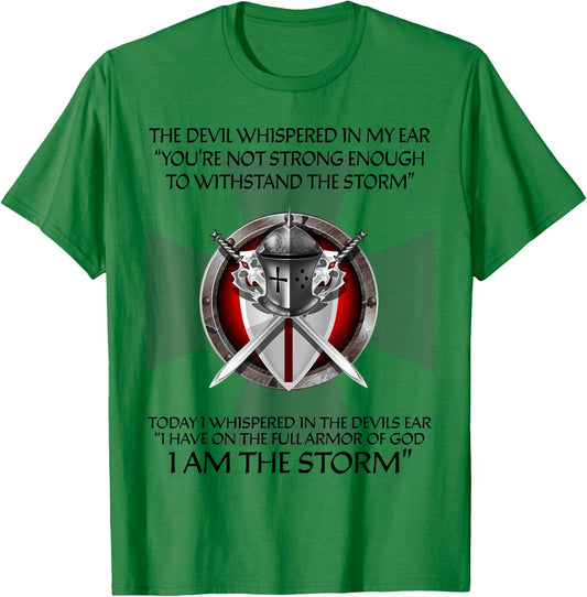 Religious Christian Bible Verse Gifts Sayings I Am The Storm T-Shirt - T-Shirt | Irish Green