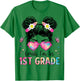 Bruh I'm In 1st Grade Messy Bun Back to School 1st Grade T-Shirt - T-Shirt | Irish Green