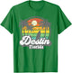 Vintage Destin Florida Beach Surfing Retro 70s Surf Gift T-Shirt - T-Shirt | Irish Green