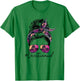 Vacation Mood Messy Bun Sunglasses Family Matching T-Shirt - T-Shirt | Irish Green