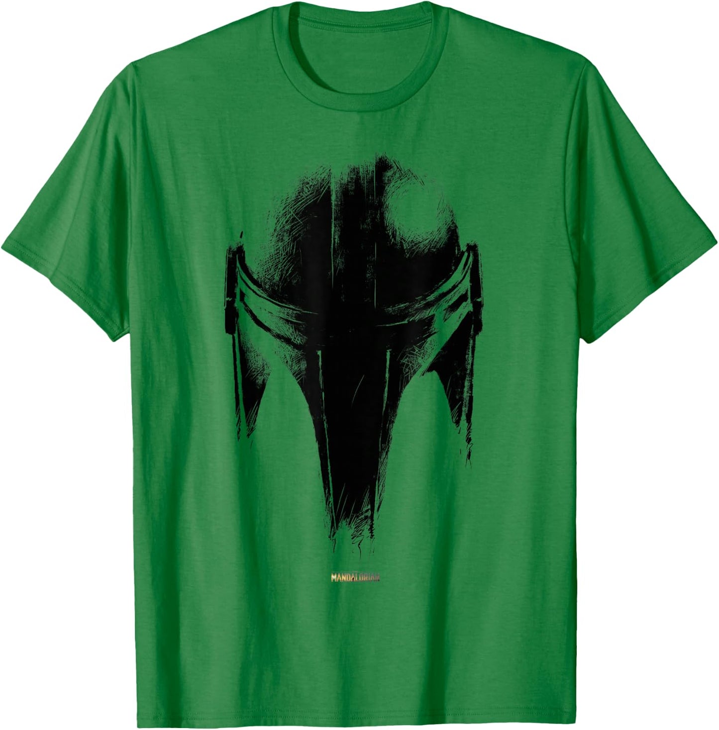 Star Wars The Mandalorian Dark Helmet Sketched T-Shirt - T-Shirt | Irish Green