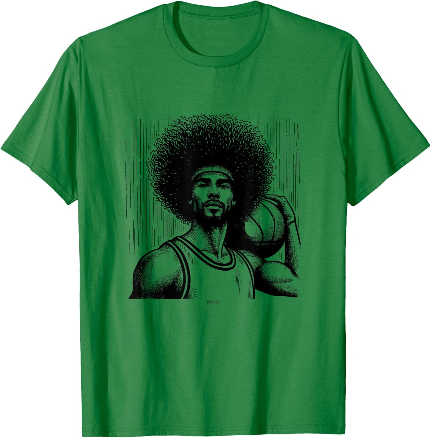Impressive Afro Basketball Hairdo T-Shirt - T-Shirt | Irish Green