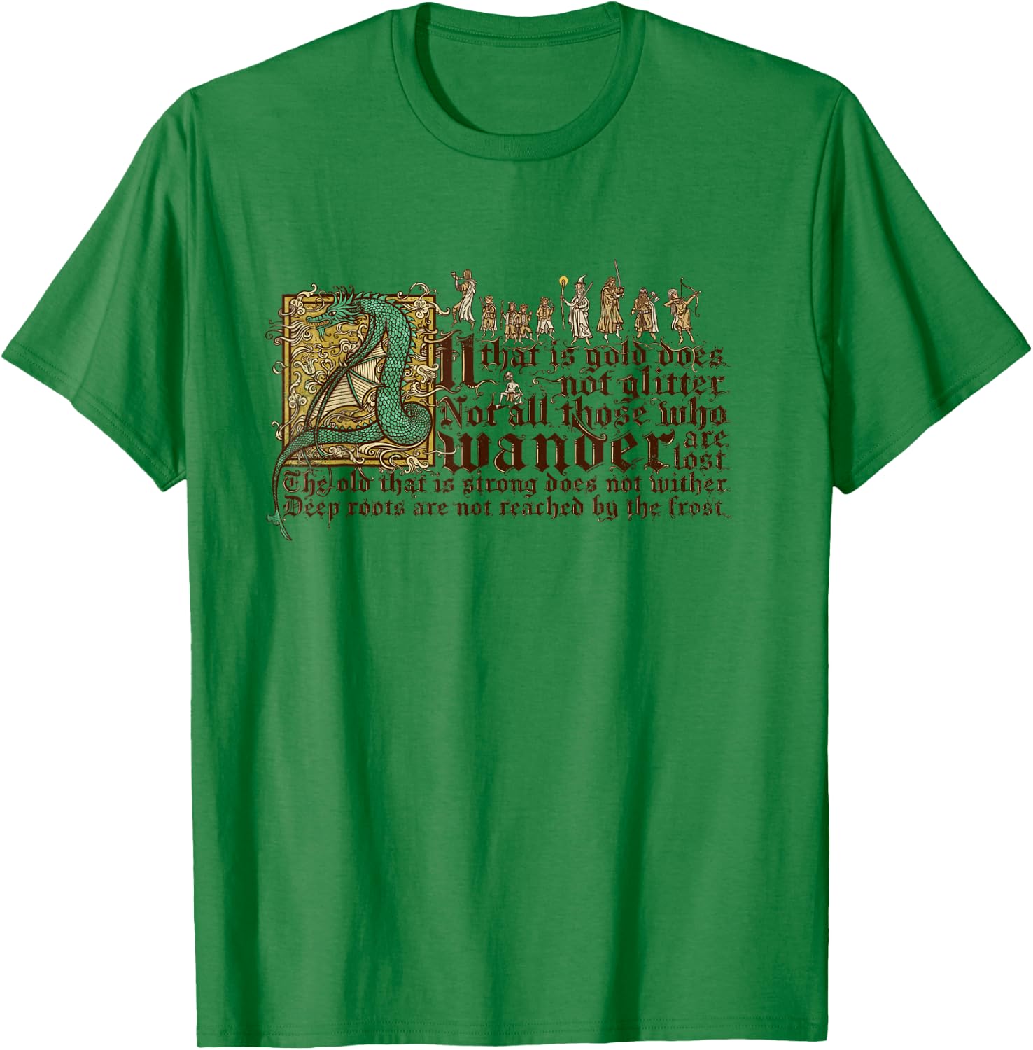 Not All Those who Wander are Lost T-Shirt - T-Shirt | Irish Green