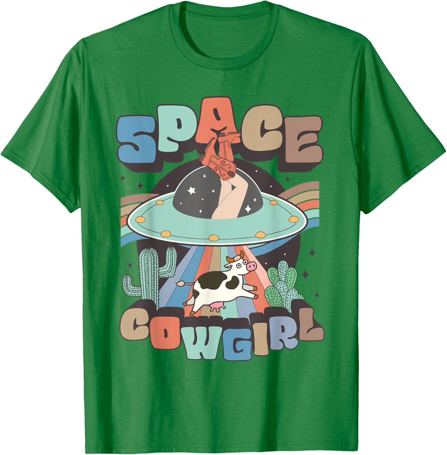 Space Cowgirls Bachelorette Party Rodeo Retro Girls Women T-Shirt - T-Shirt | Irish Green
