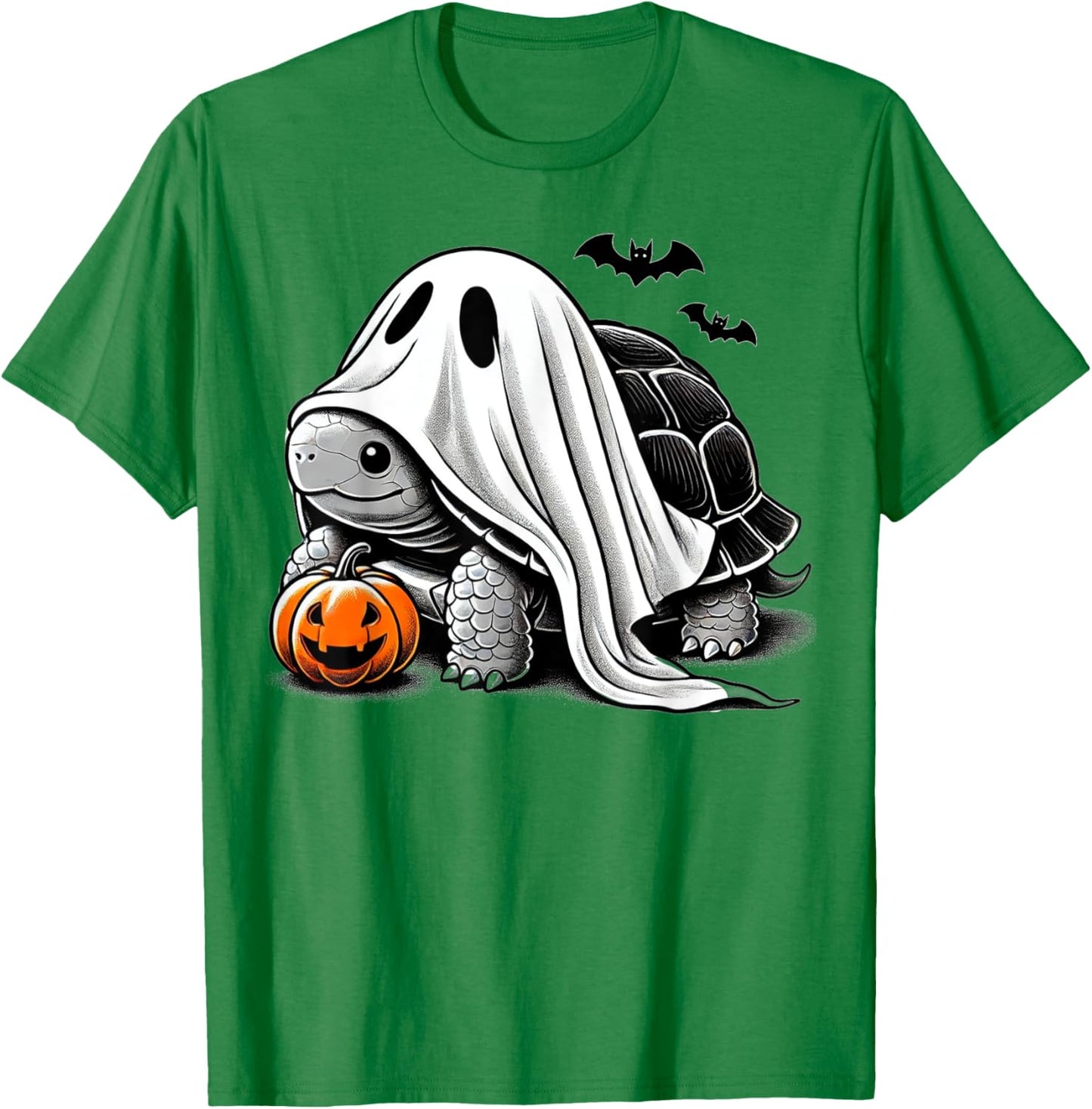 Halloween Turtle Ghost Pumpkin Costume Terrapin Tortoise T-Shirt - T-Shirt | Irish Green