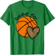 Basketball Nana Heart Grandma Nana Of A Basketball Player T-Shirt - T-Shirt | Irish Green