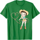 Betty Boop Iconic Retro Sassy Cowgirl In Love Big Chest Logo T-Shirt - T-Shirt | Irish Green