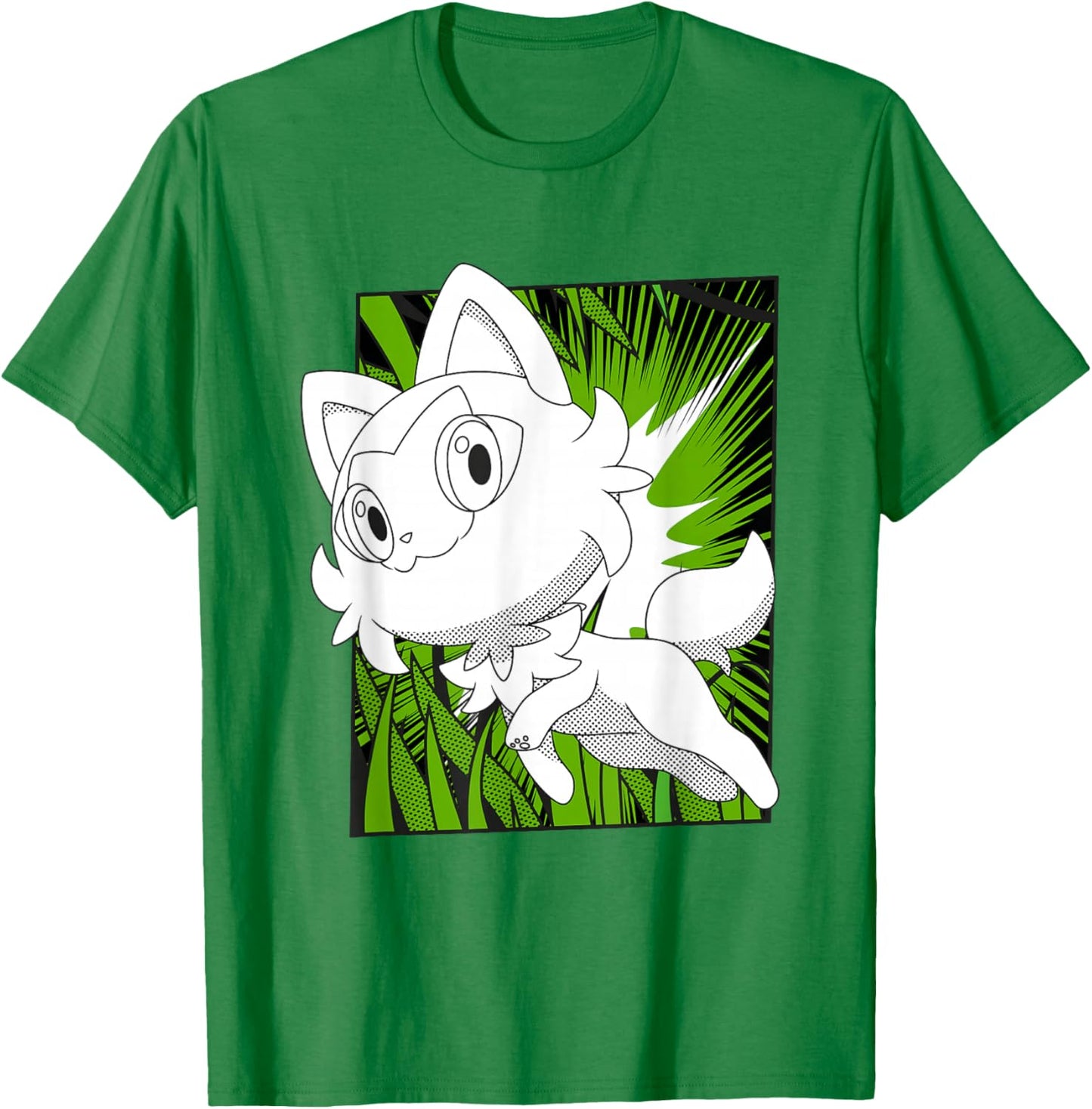 Pokémon Sprigatito In The Grass Manga Panel T-Shirt - T-Shirt | Irish Green