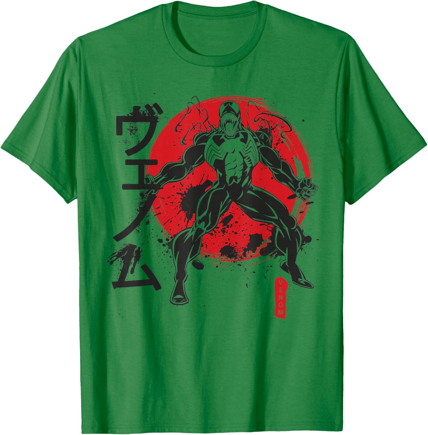 Marvel Venom Kanji Portrait T-Shirt - T-Shirt | Irish Green