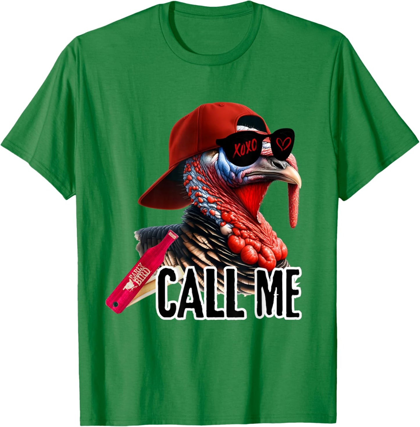 Call Me Turkey Hunter Hunting Season Cute Turkey Hunting T-Shirt - T-Shirt | Irish Green