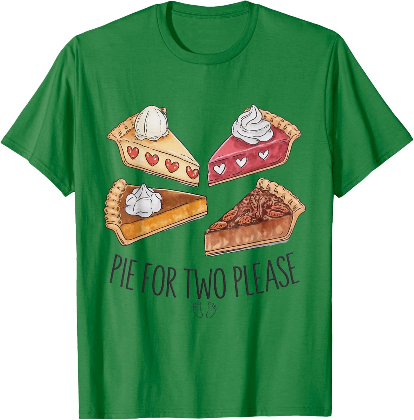 Eating Pumpkin Pie For Two Thanksgiving Pregnancy T-Shirt - T-Shirt | Irish Green