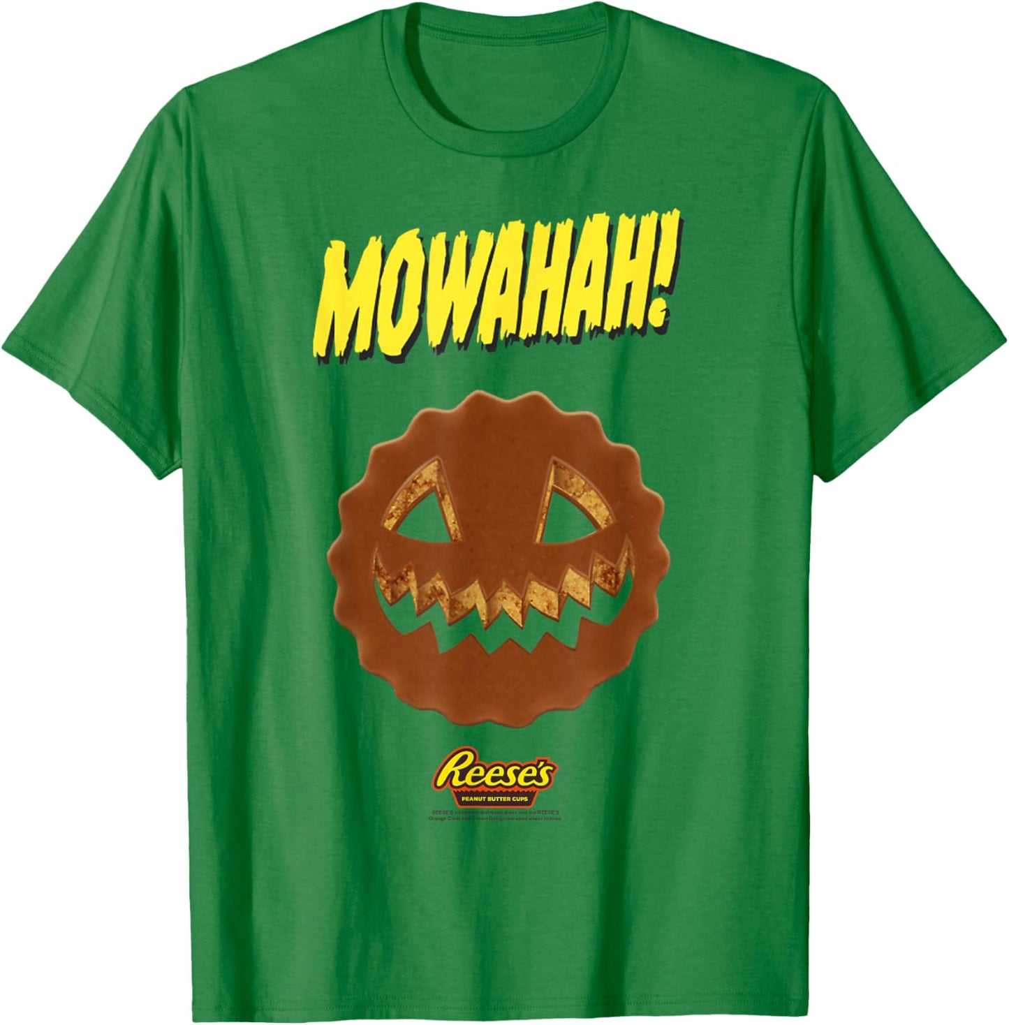 Reese's Halloween Chocolate Jack O' Lantern Mowahah! T-Shirt - T-Shirt | Irish Green