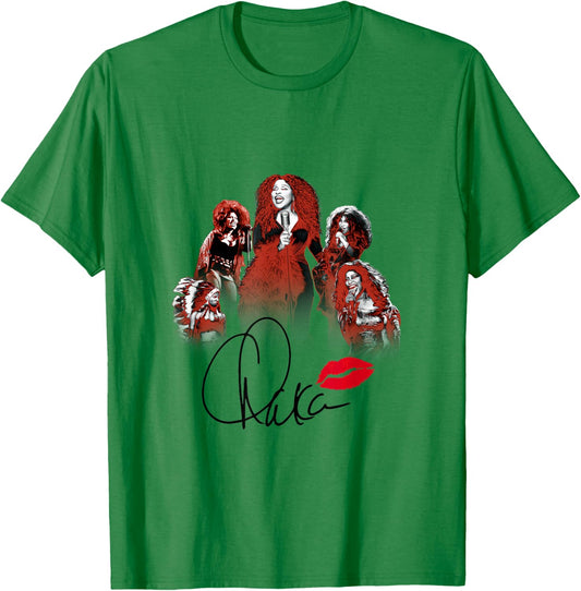 Chaka Khan - Lips 50 T-Shirt - T-Shirt | Irish Green