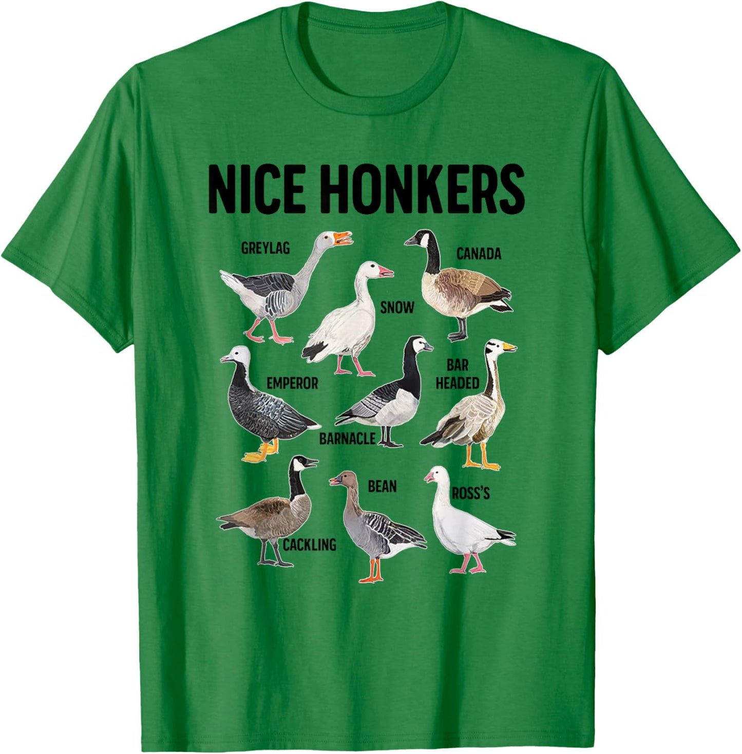 Nice Honker Pun Adult Joke Funny Bird Lover Birdwatcher T-Shirt - T-Shirt | Irish Green