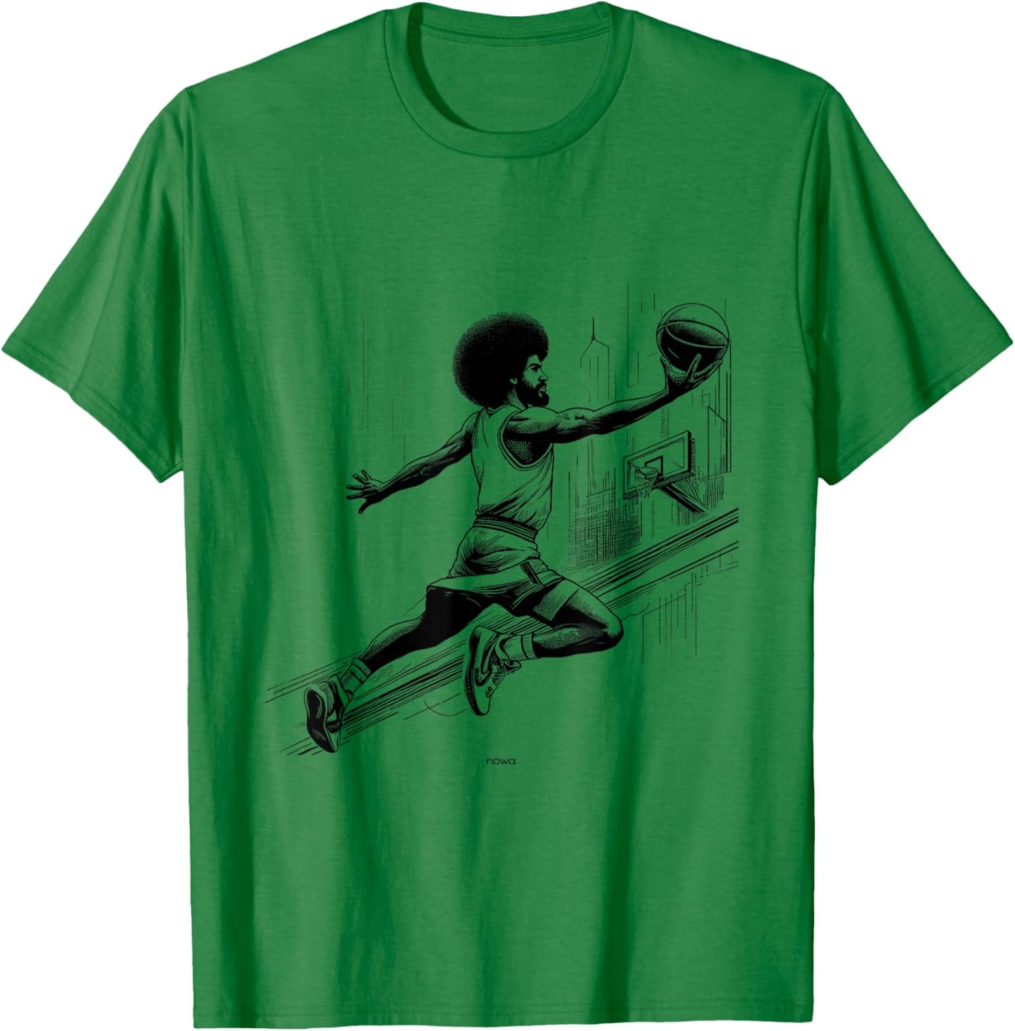 Legendary Doctor J Julius Afro Layup City T-Shirt - T-Shirt | Irish Green