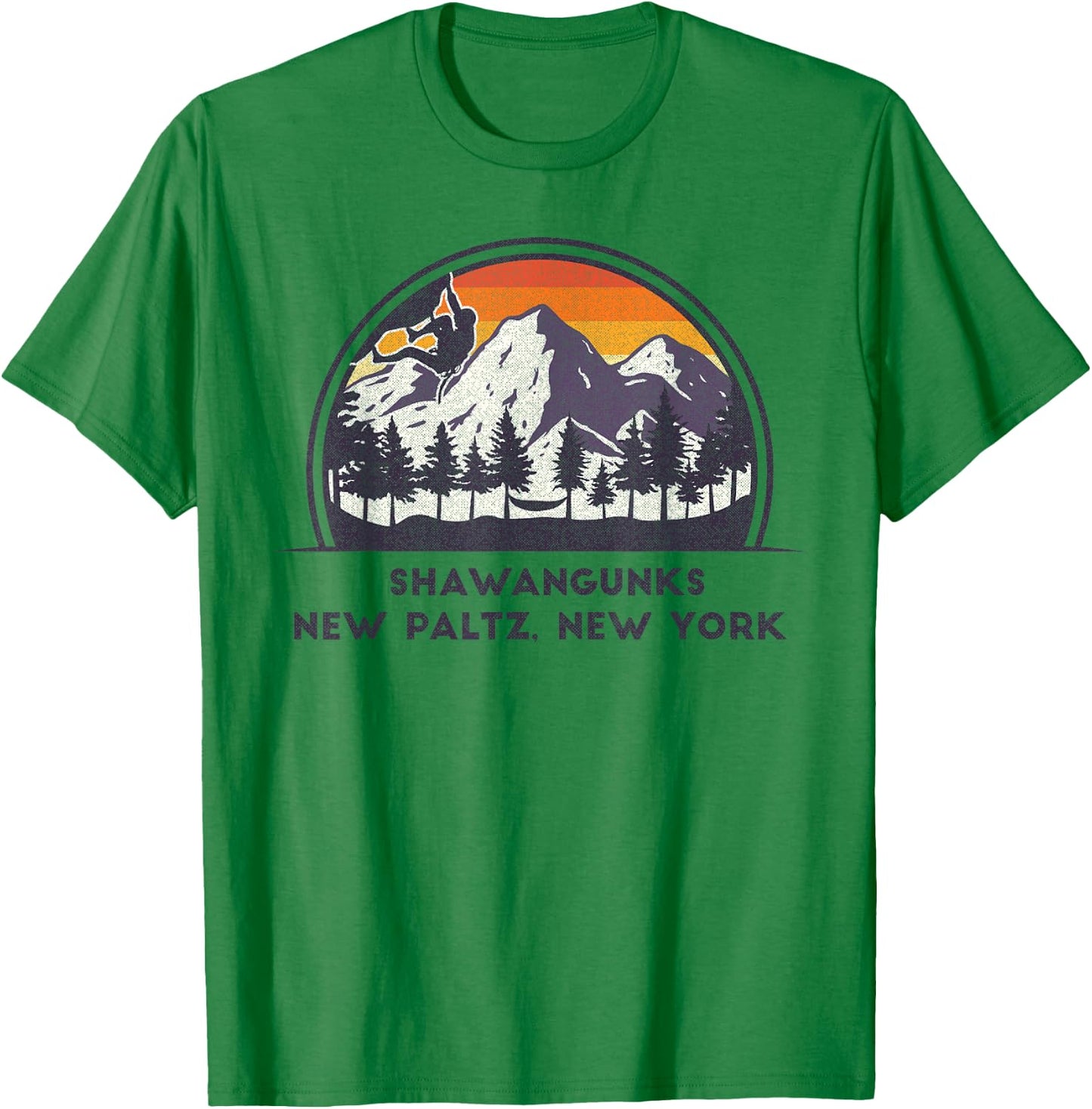 Shawangunks New Paltz, New York Rock Climb Hiking T-Shirt - T-Shirt | Irish Green