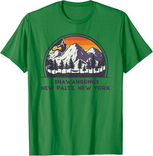 Shawangunks New Paltz, New York Rock Climb Hiking T-Shirt - T-Shirt | Irish Green