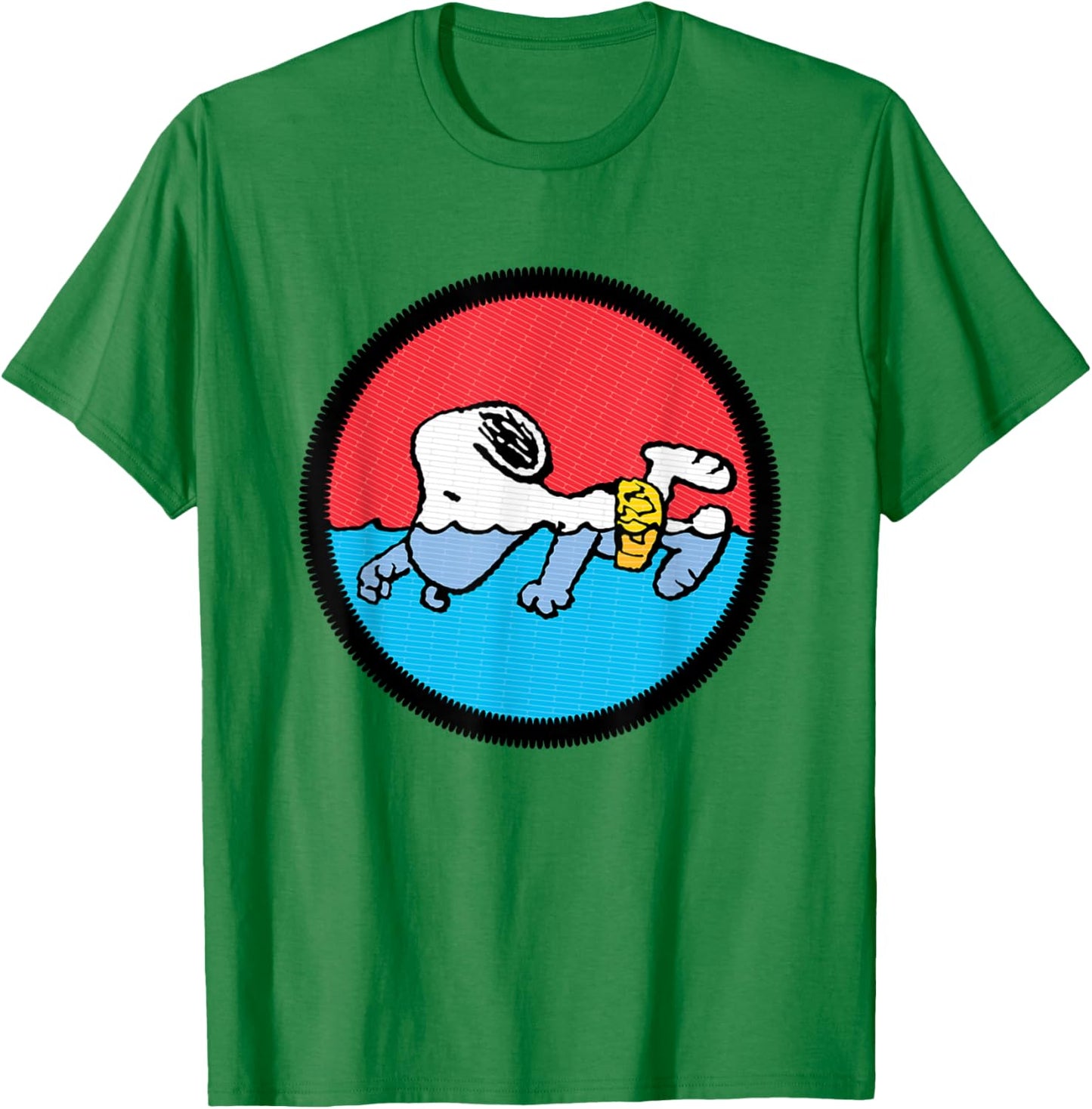 Peanuts Snoopy Swimming T-Shirt - T-Shirt | Irish Green